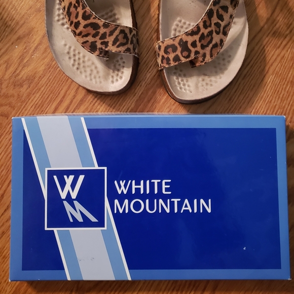 White Mountain Carly Animal Print Sandals 11-12M - Picture 2 of 4